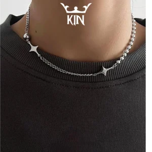 Dây Chuyền Titan Không Gỉ 2Vain Vòng Cổ Bạc Mặt Ngôi Sao Thời Trang Hàn Quốc Basic Cho Nam Và Nữ Kin Accessories